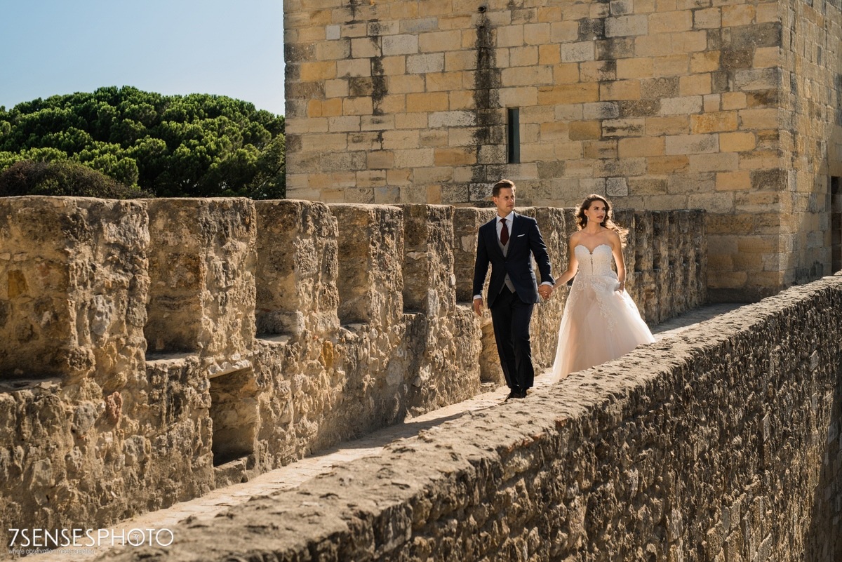 Castelo de São Jorge, Lisboa, Portugal, wedding photoshoot